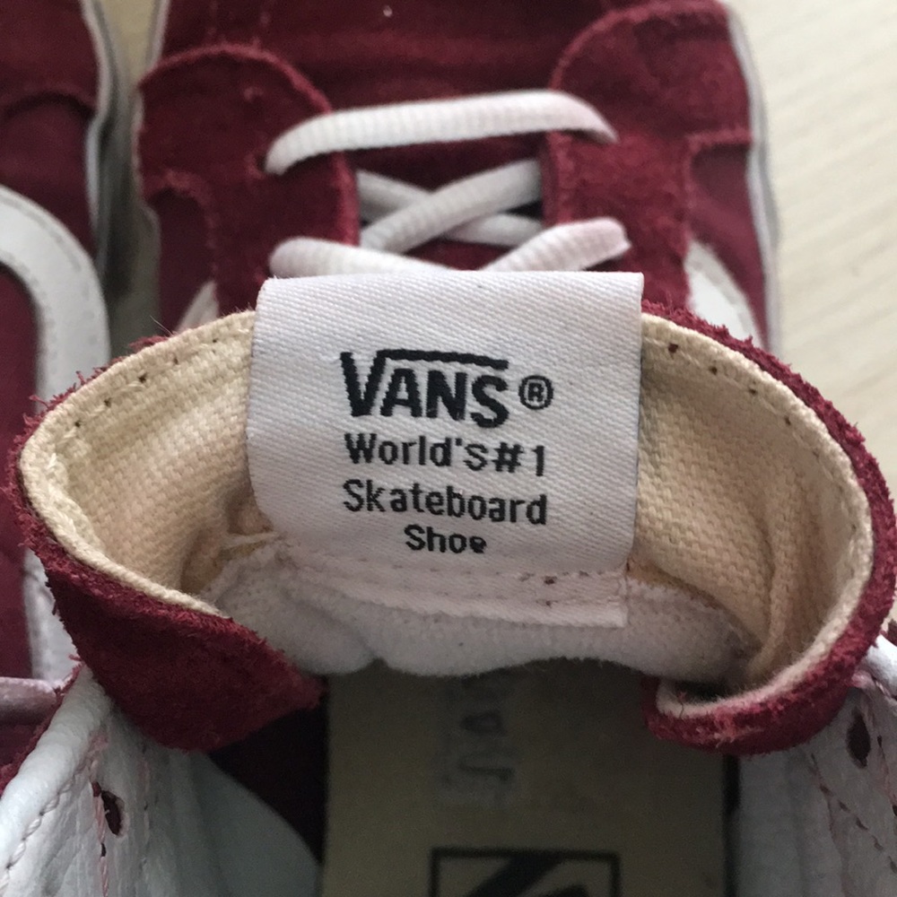 Maroon High Top Vans